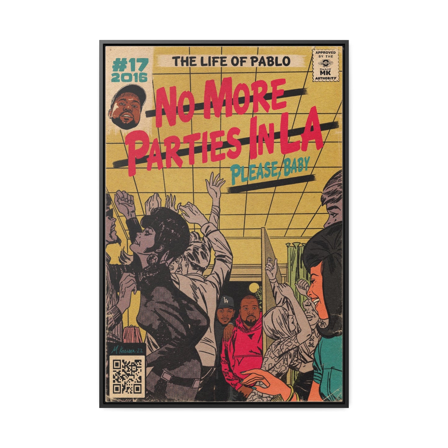 Kanye West & Kendrick Lamar - No More Parties in LA - Gallery Canvas Wraps, Vertical Frame