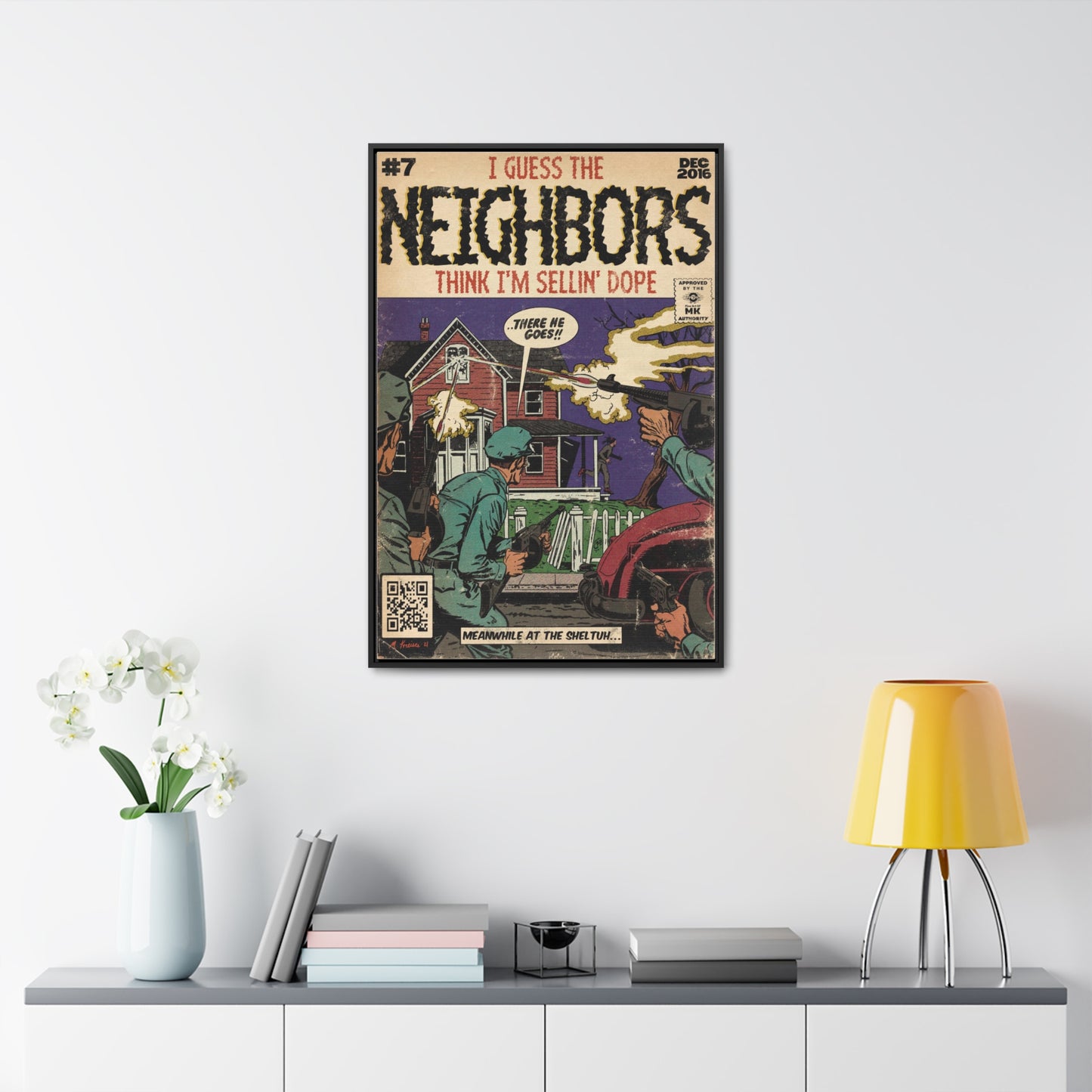 J.Cole - Neighbors - Gallery Canvas Wraps, Vertical Frame