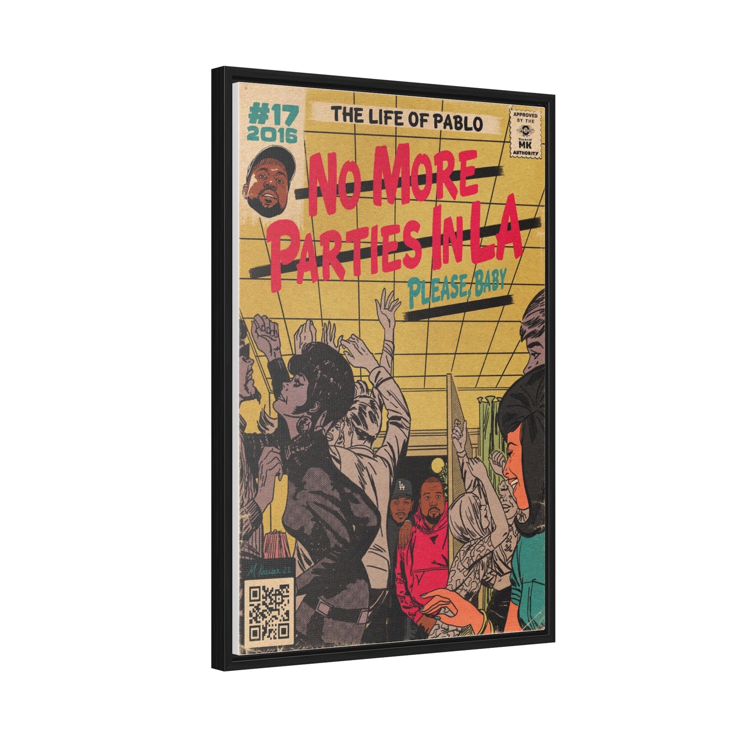 Kanye West & Kendrick Lamar - No More Parties in LA - Gallery Canvas Wraps, Vertical Frame