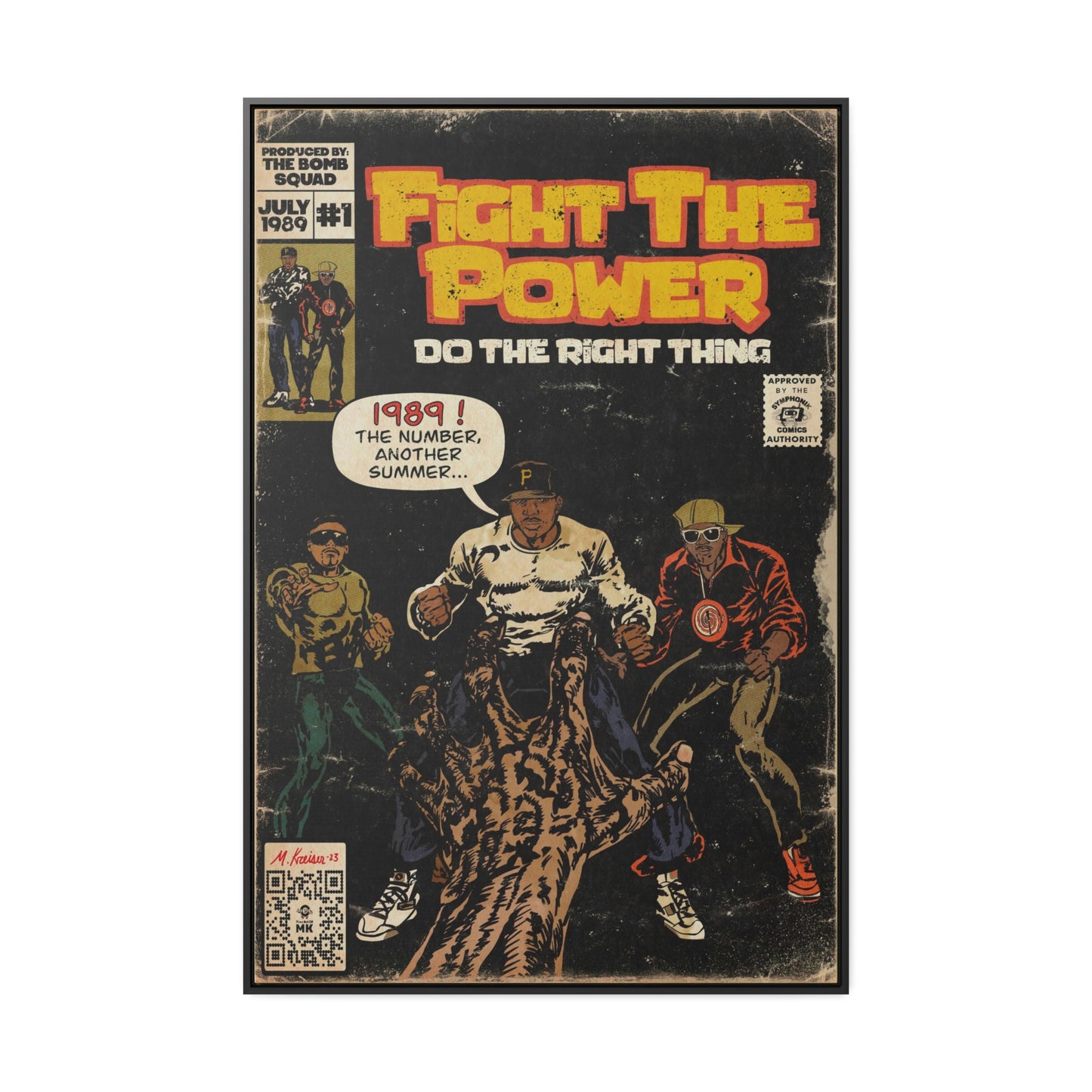 Public Enemy - Fight The Power - Gallery Canvas Wraps, Vertical Frame