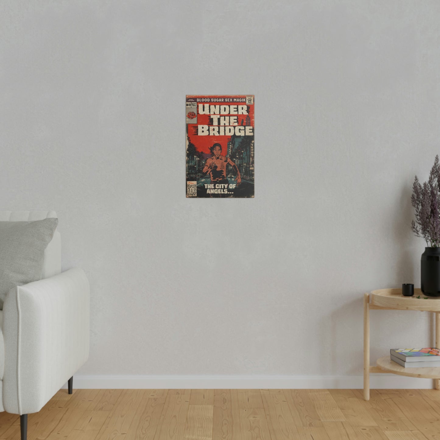 Red Hot Chili Peppers- Under The Bridge - Matte Canvas, Stretched, 0.75"