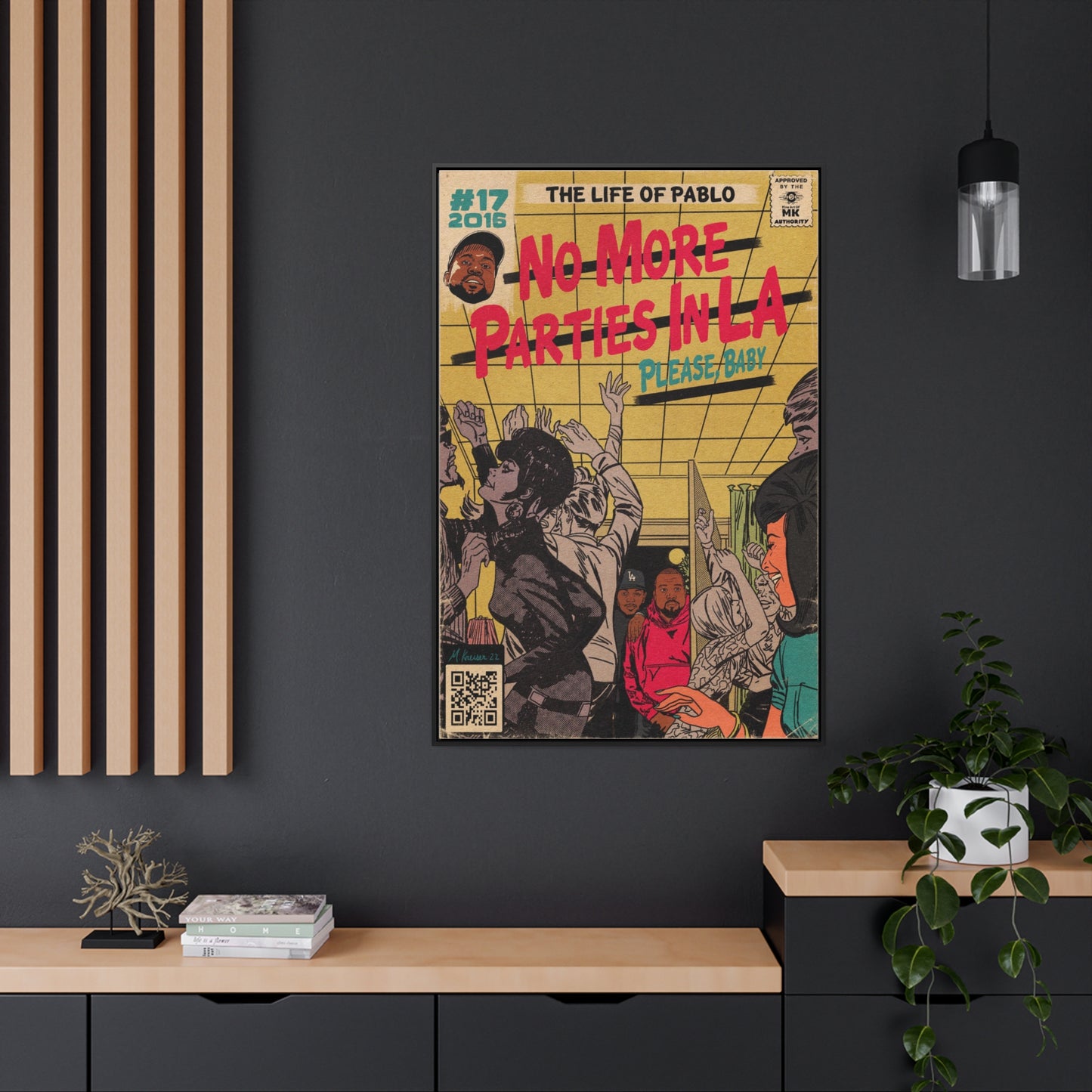 Kanye West & Kendrick Lamar - No More Parties in LA - Gallery Canvas Wraps, Vertical Frame