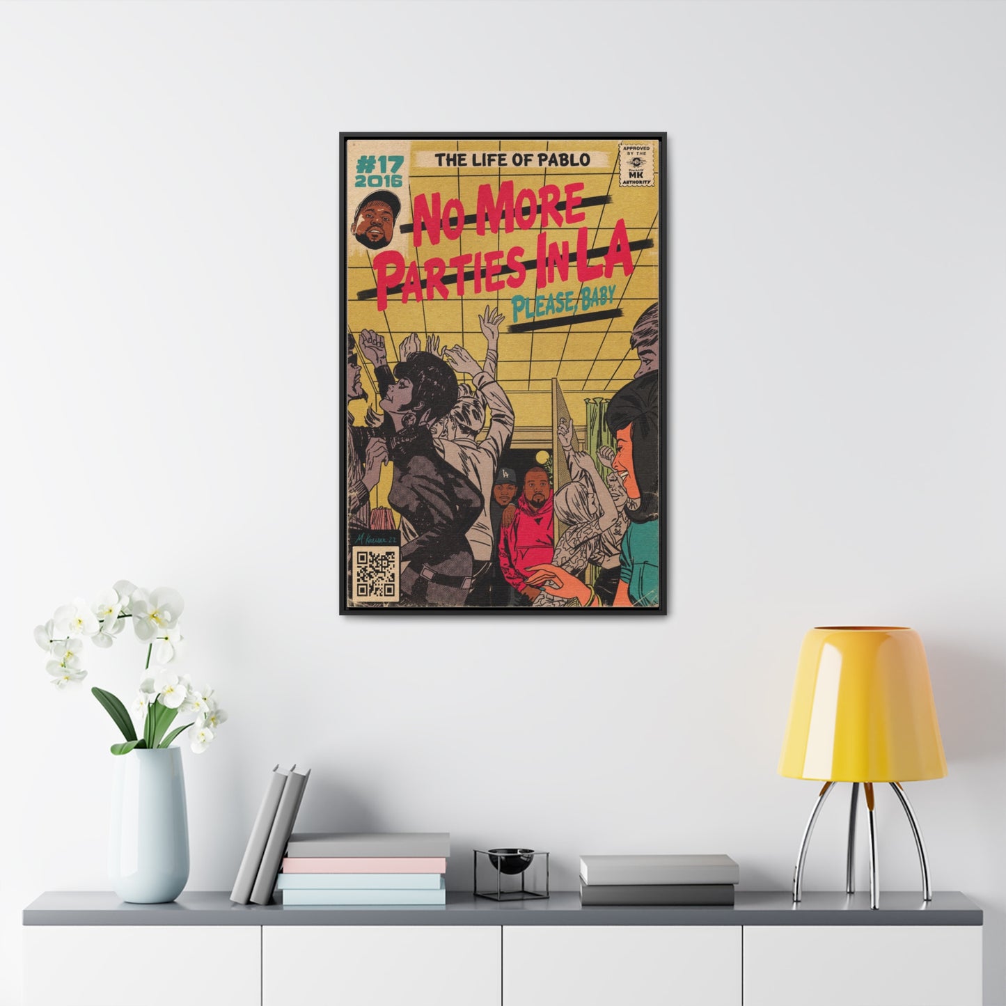 Kanye West & Kendrick Lamar - No More Parties in LA - Gallery Canvas Wraps, Vertical Frame