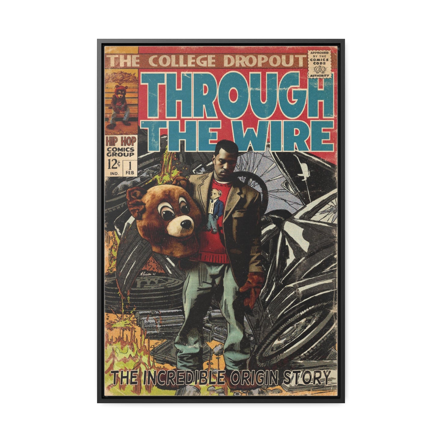 Kanye West - Through the Wire - Gallery Canvas Wraps, Vertical Frame