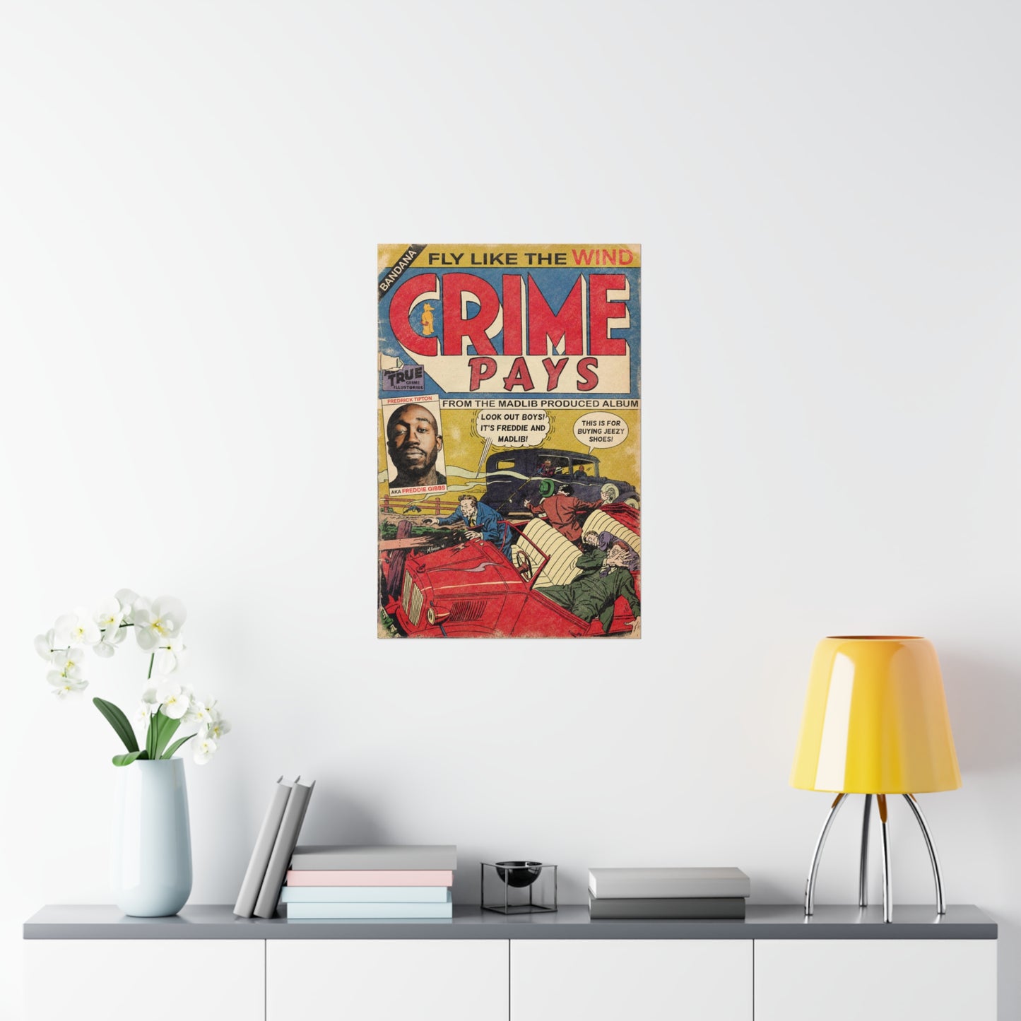 Freddie Gibbs - Crime Pays - Madlib - Vertical Matte Poster