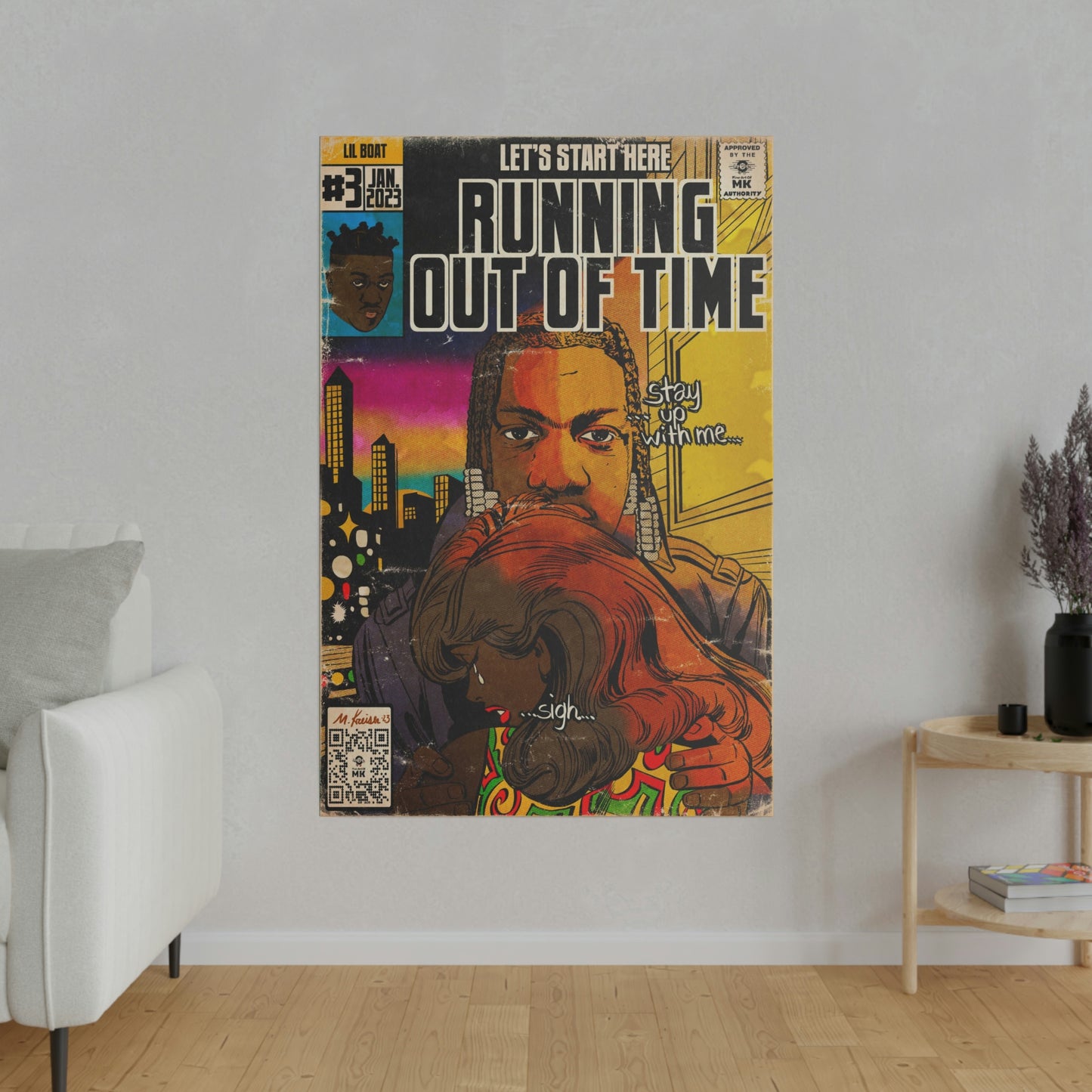 Lil Yachty - Running Out Of Time - Matte Canvas, Stretched, 0.75"