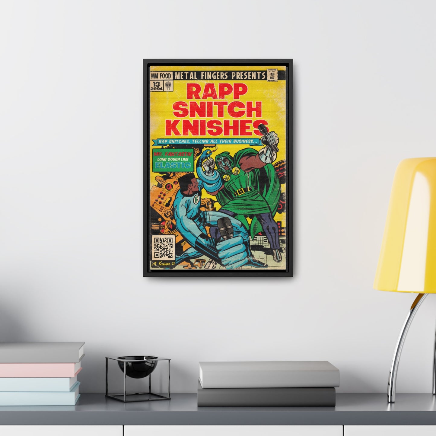 MF DOOM - Rapp Snitch Knishes - Gallery Canvas Wraps, Vertical Frame