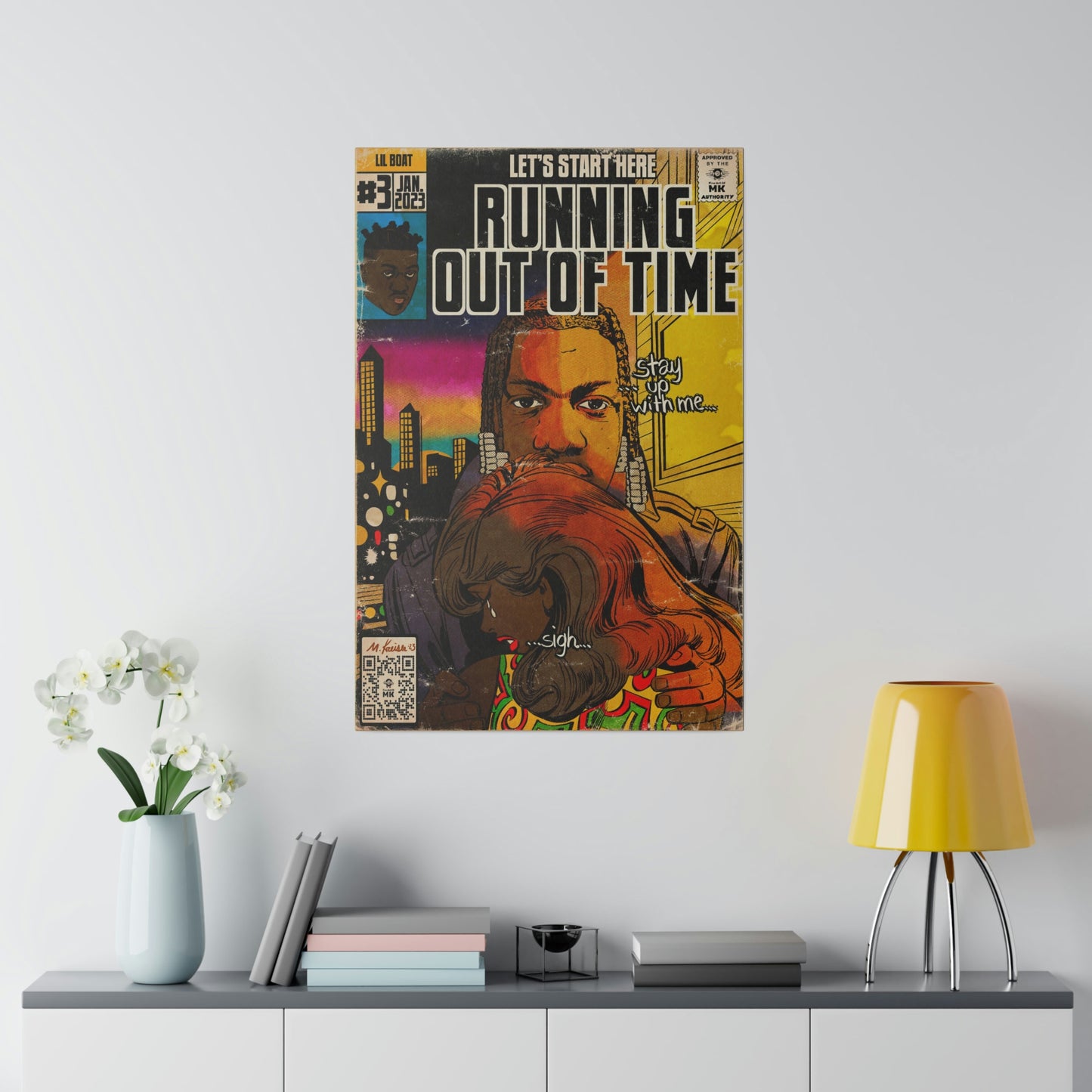 Lil Yachty - Running Out Of Time - Matte Canvas, Stretched, 0.75"
