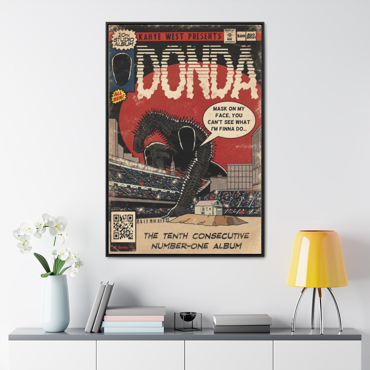 Kanye West - DONDA- Gallery Canvas Wraps, Vertical Frame