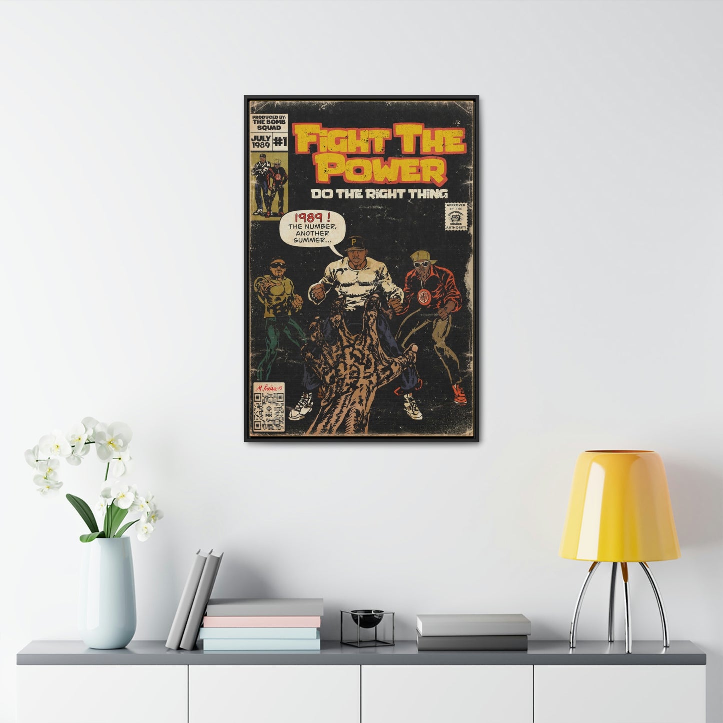 Public Enemy - Fight The Power - Gallery Canvas Wraps, Vertical Frame