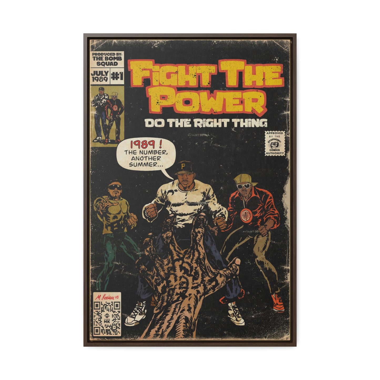 Public Enemy - Fight The Power - Gallery Canvas Wraps, Vertical Frame