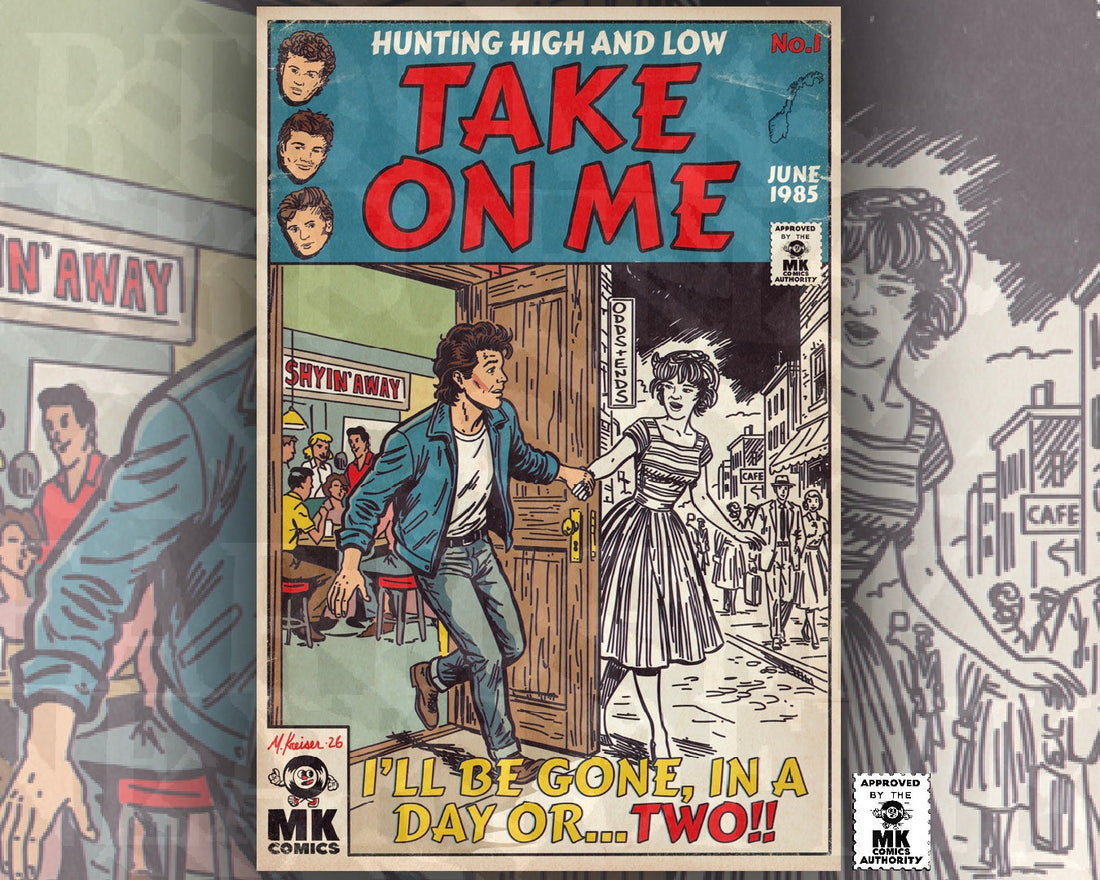 A-ha - Take on Me - MK Comics Parody Art