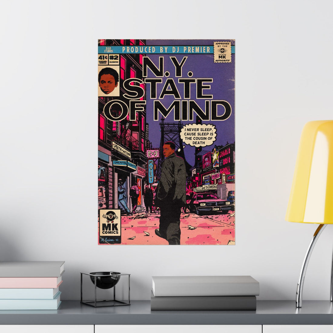 Nas - NY State of Mind - Fine Art Print/Poster - MK Comics Parody Art - Fine Art of MK