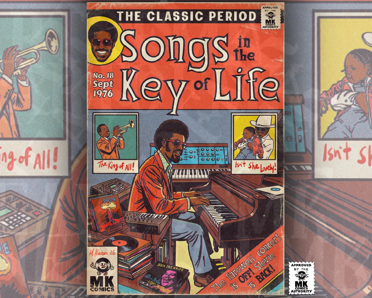 Stevie Wonder - Songs in the Key of Life - Fine Art of MK MK Comics