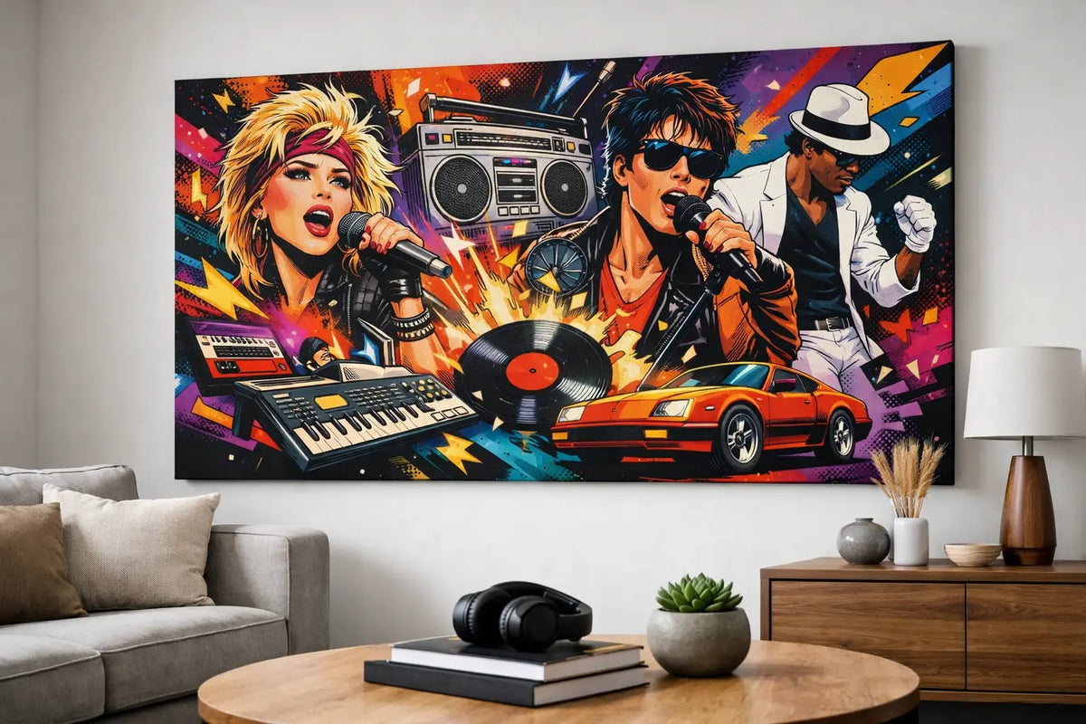 80s Music Comic Artwork for a Bigger Wall