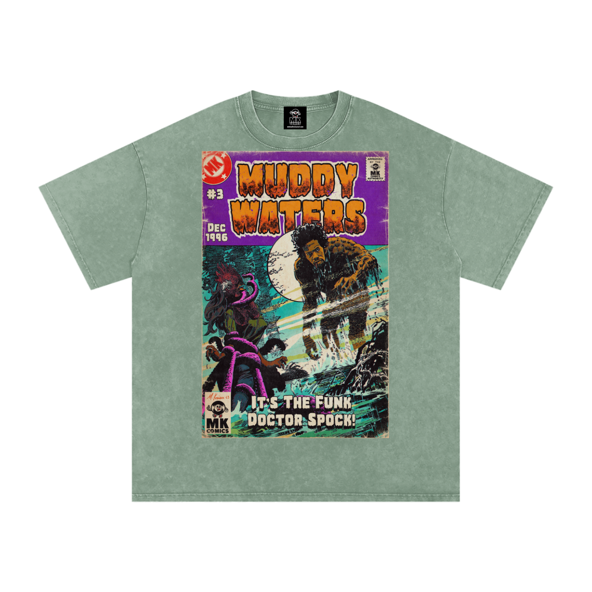 Muddy Waters - Snow Washed Oversized Cotton T-Shirt