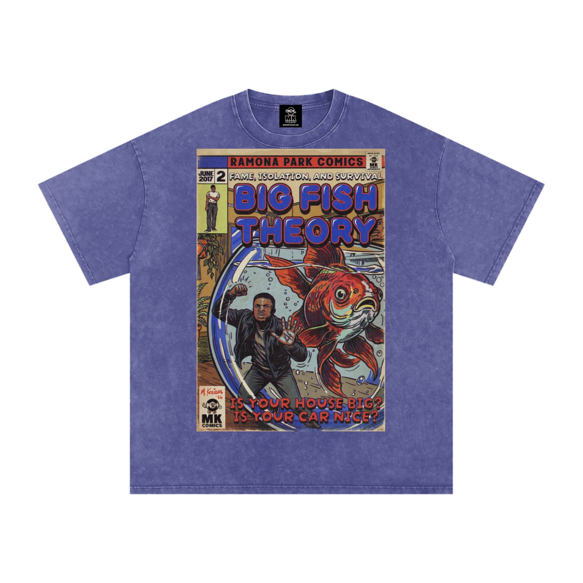 Big Fish Theory - Snow Washed Oversized Cotton T-Shirt