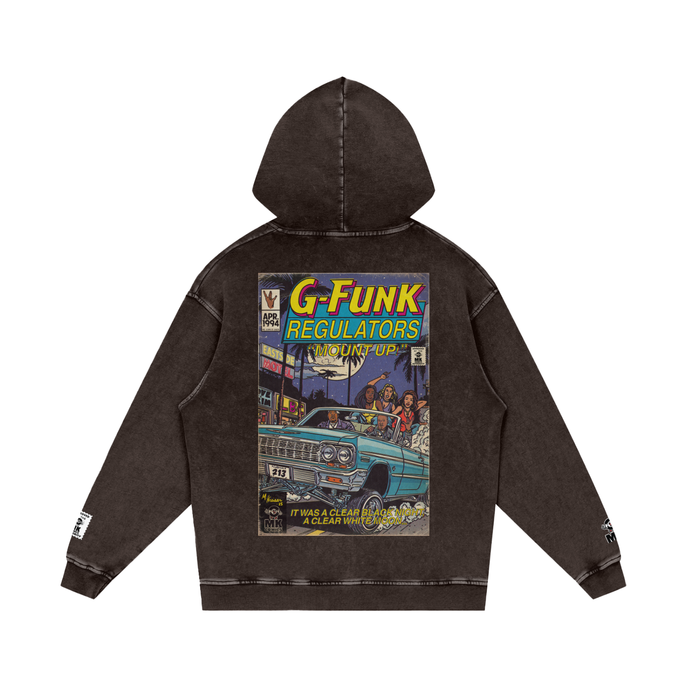 Regulate - Snow Washed Loose Cotton Hoodie