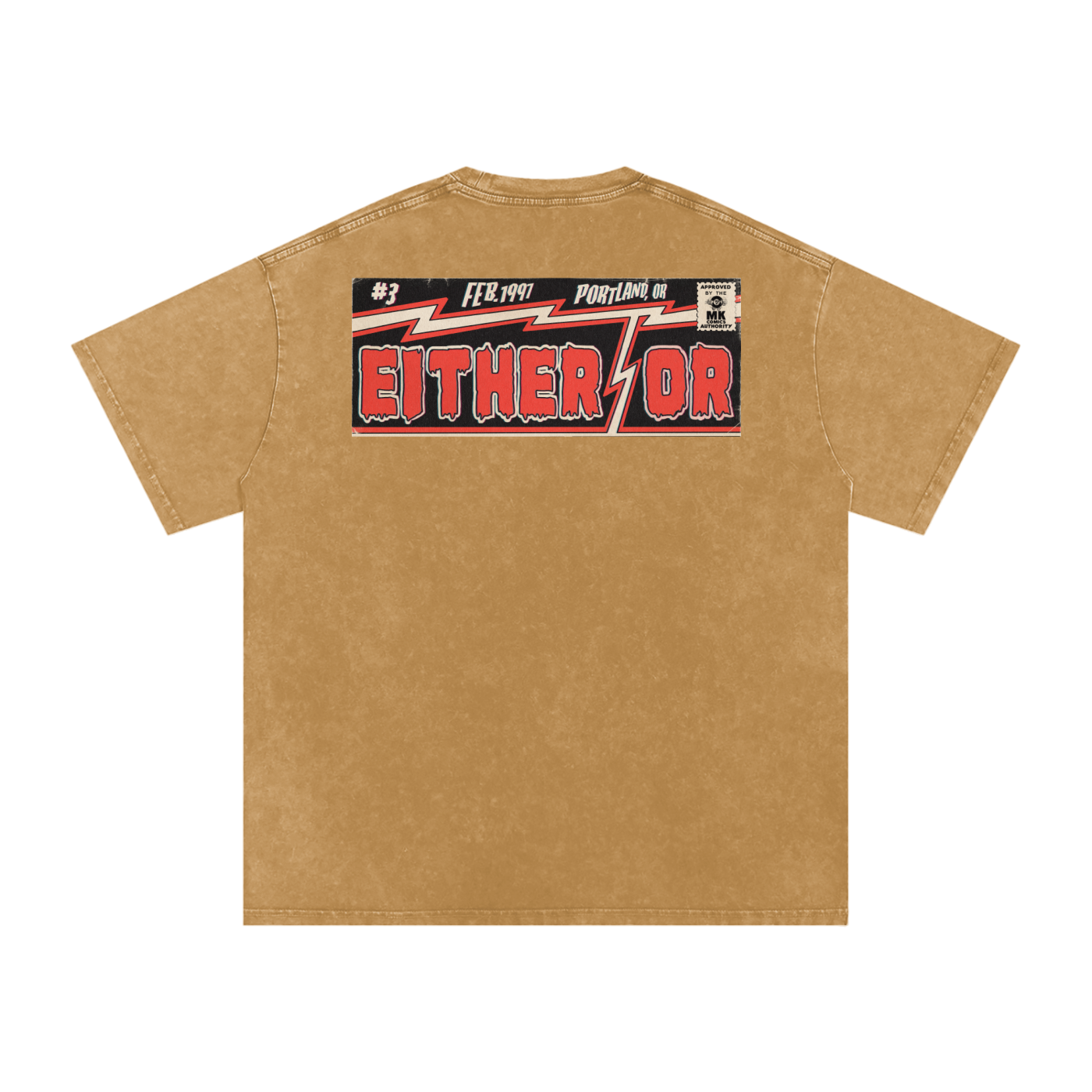 Either/Or - Snow Washed Oversized Cotton T-Shirt