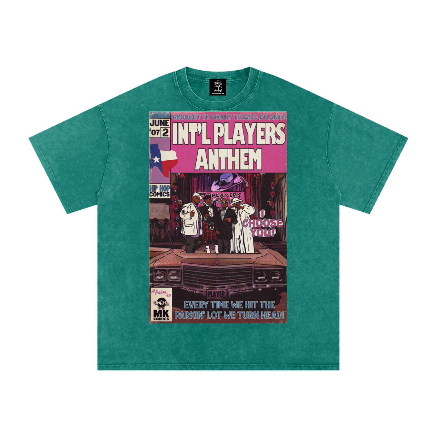 Int'l Players Anthem - Snow Washed Oversized Cotton T-Shirt