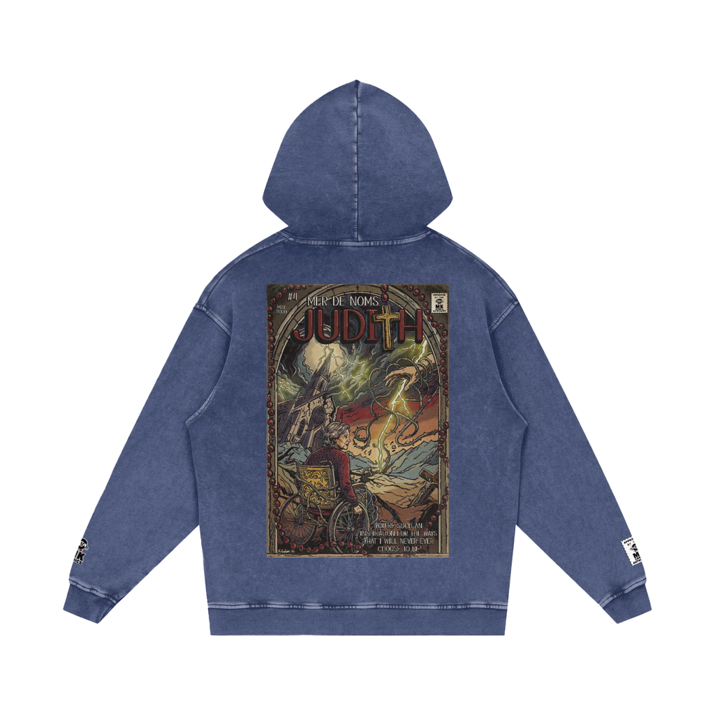 Judith - Snow Washed Loose Cotton Hoodie
