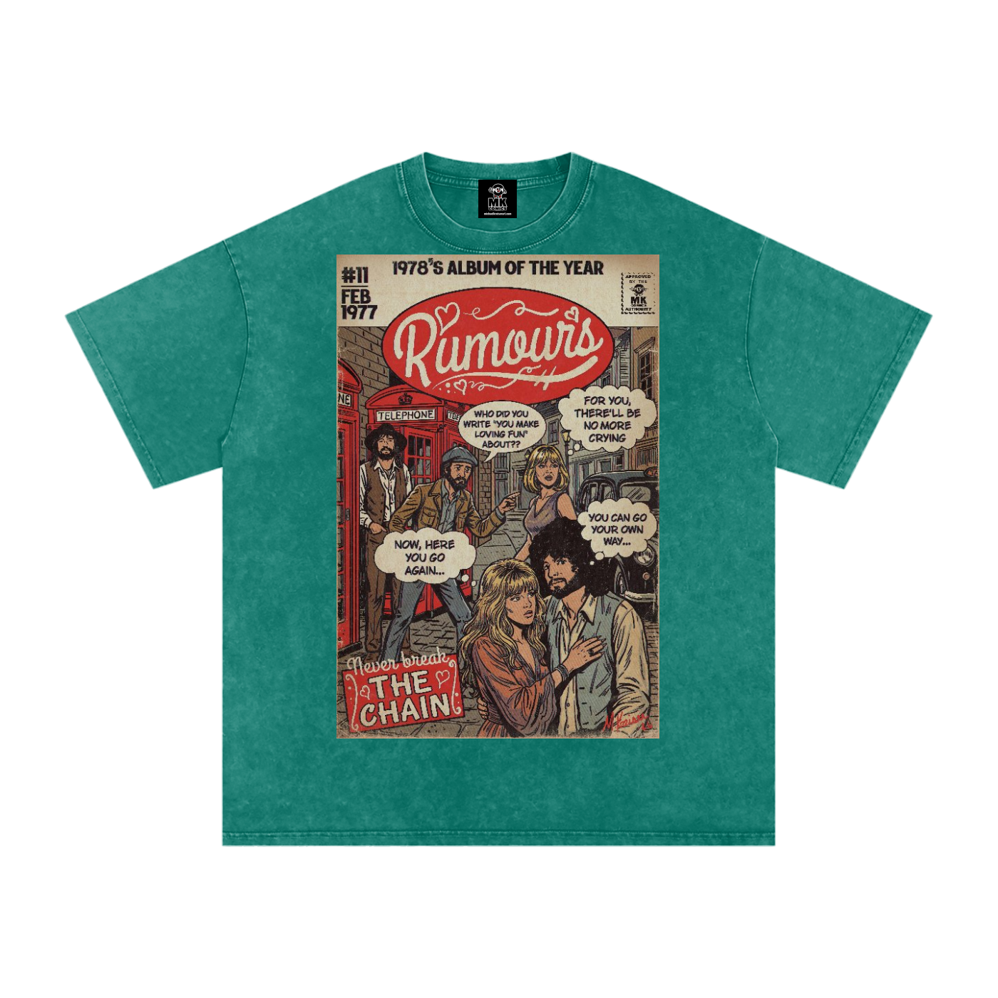 Rumours - Snow Washed Oversized Cotton T-Shirt