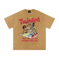 Twisted - Snow Washed Oversized Cotton T-Shirt
