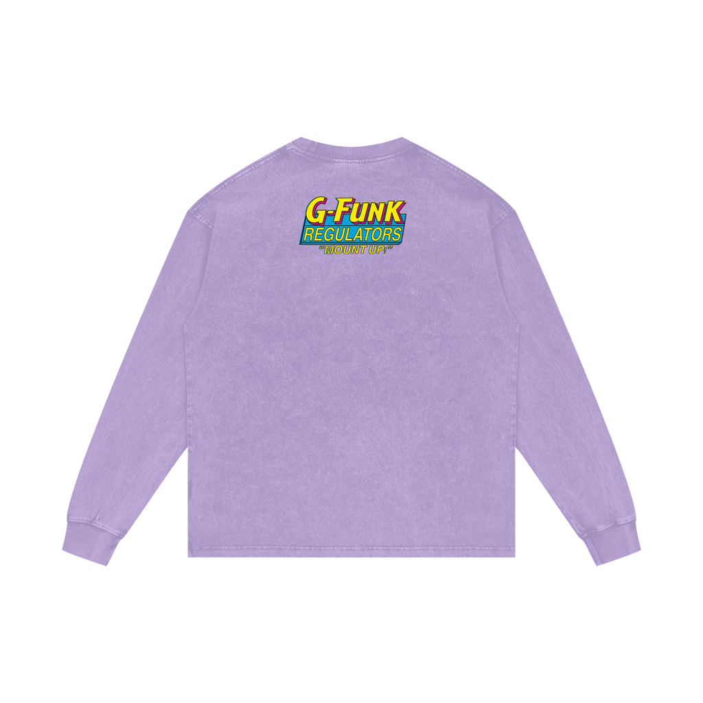 Regulate - Acid Wash Oversize Long Sleeve T-Shirt