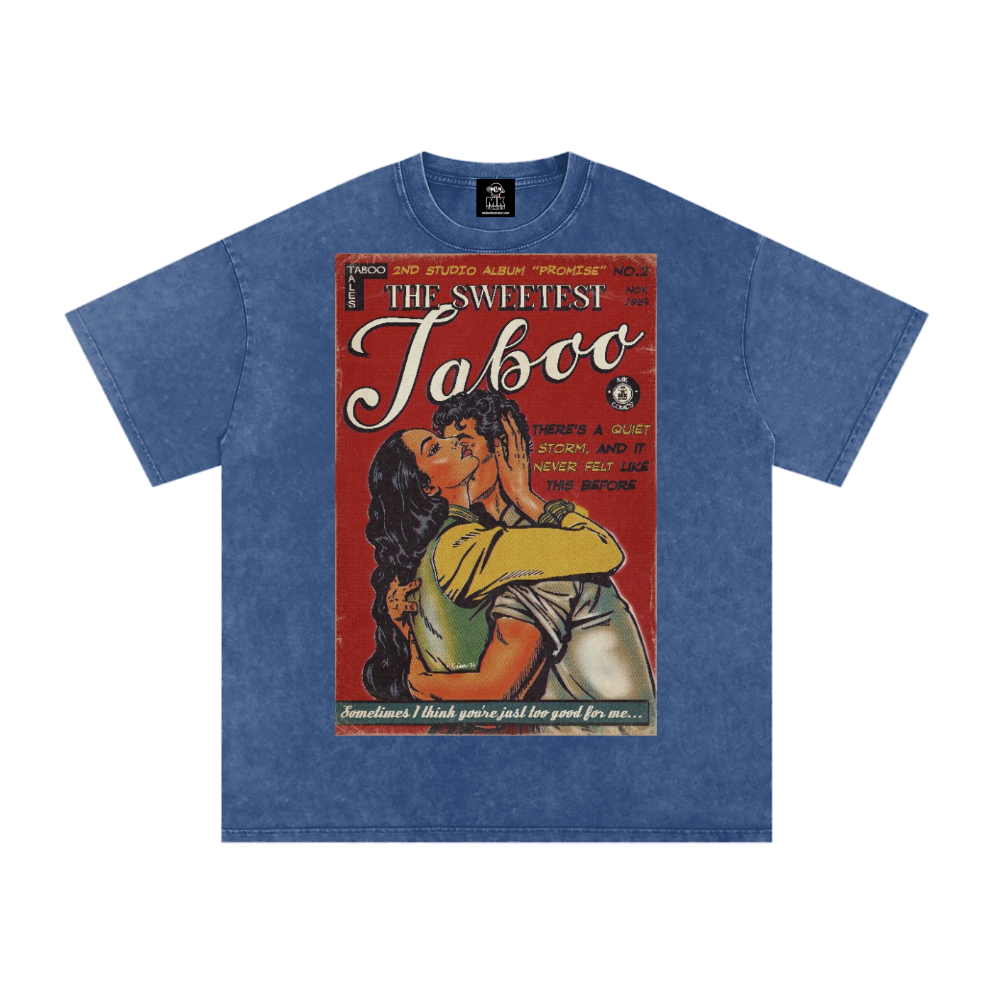 The Sweetest Taboo - Snow Washed Oversized Cotton T-Shirt