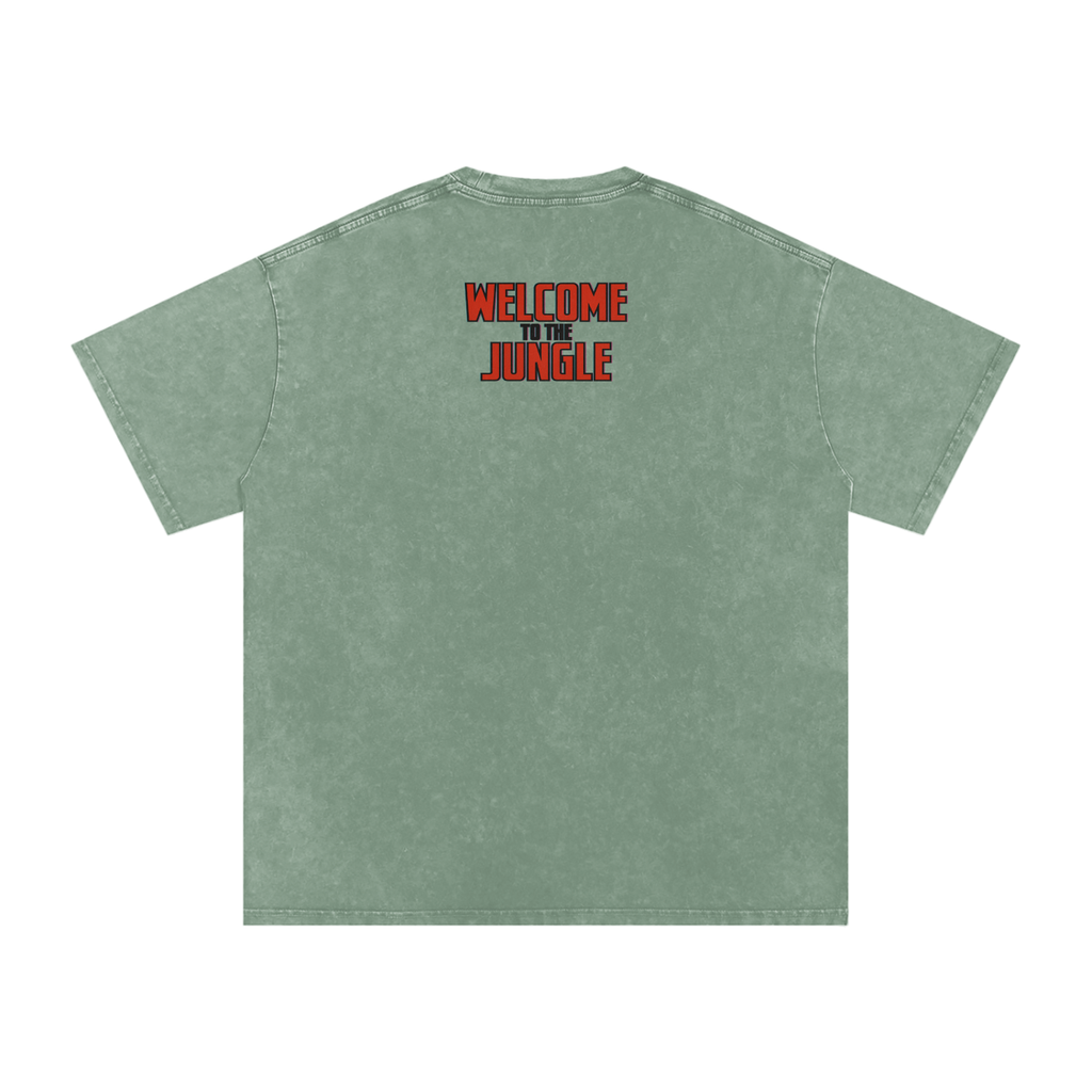 Welcome to the Jungle - Snow Washed Oversized Cotton T-Shirt