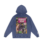 Purple Rain - Snow Washed Loose Cotton Hoodie