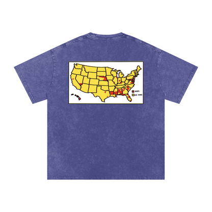 Word of Mouf - Snow Washed Oversized Cotton T-Shirt