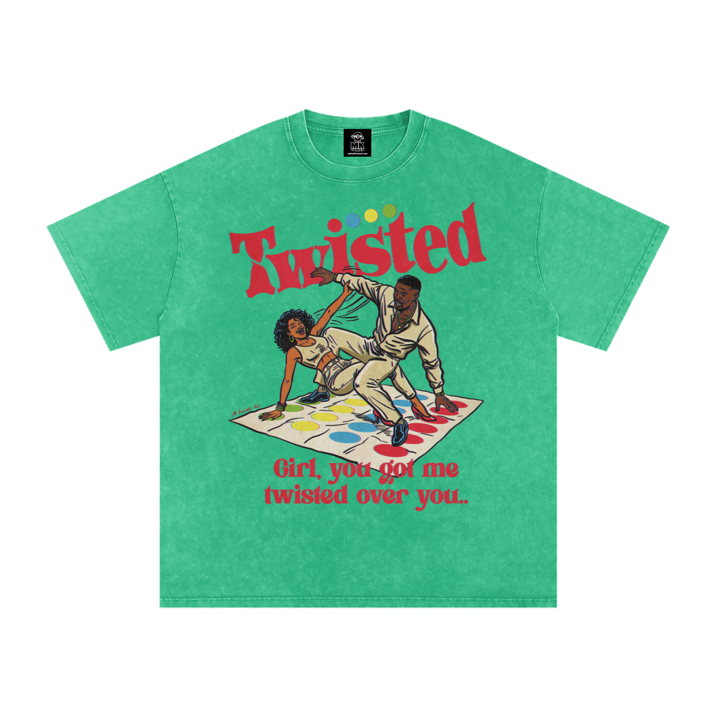 Twisted - Snow Washed Oversized Cotton T-Shirt