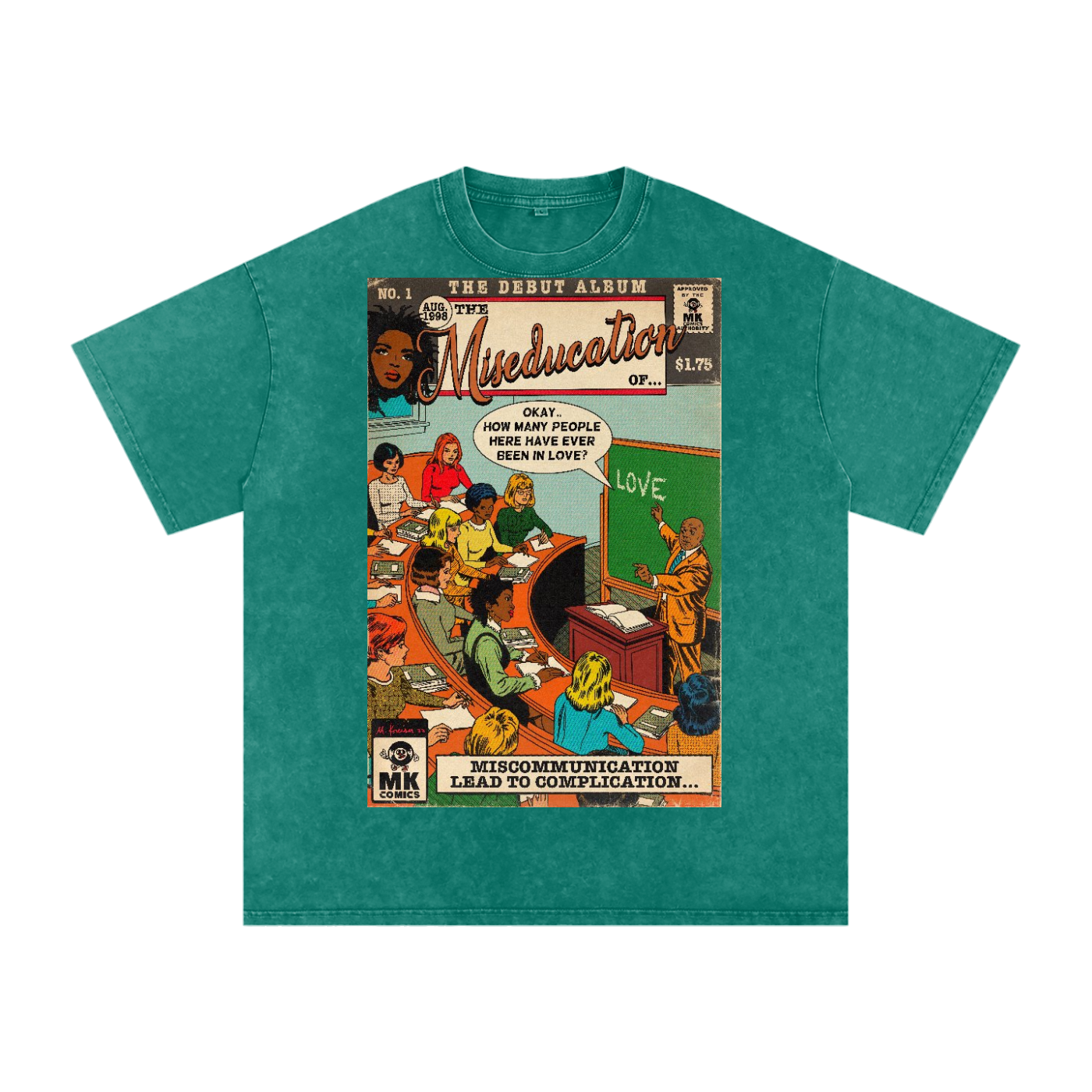 The Miseducation of... - Snow Washed Oversized Cotton T-Shirt