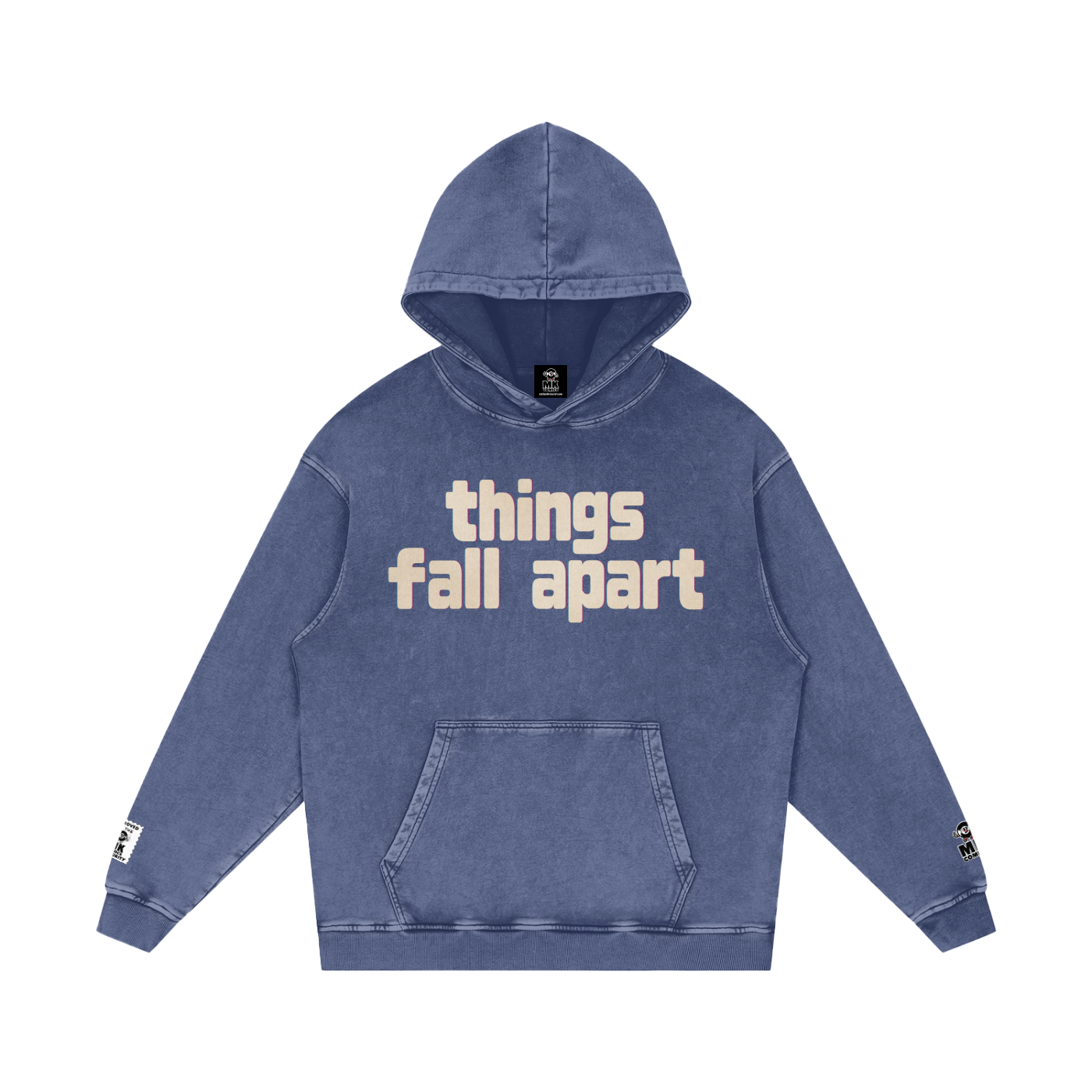 Things Fall Apart - Snow Washed Loose Cotton Hoodie