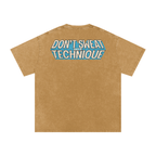 Don't Sweat the Technique - Snow Washed Oversized Cotton T-Shirt