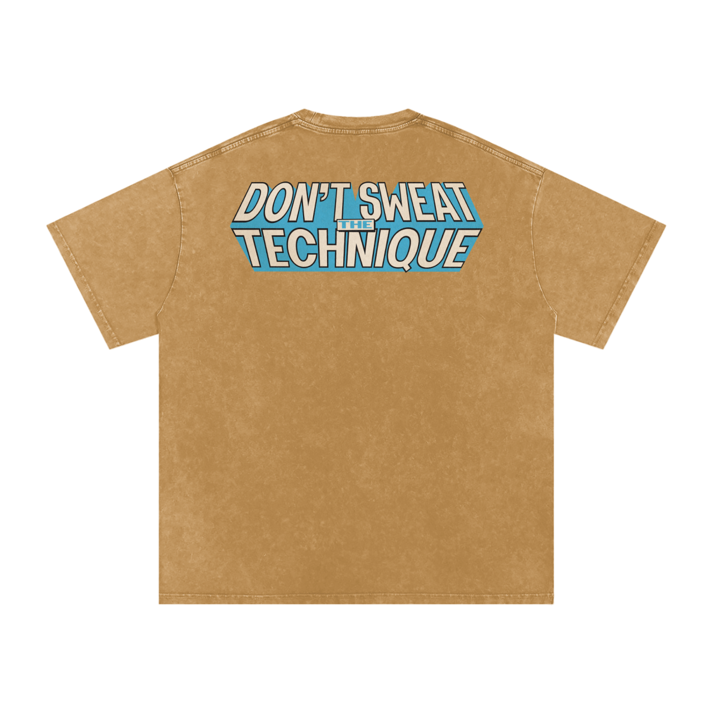 Don't Sweat the Technique - Snow Washed Oversized Cotton T-Shirt