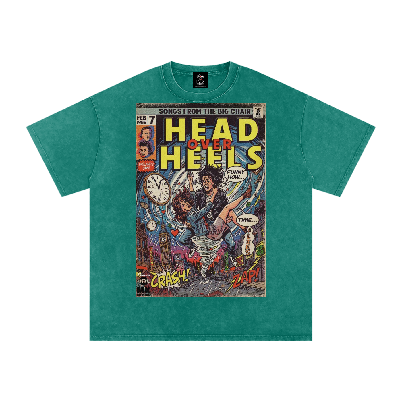 Head Over Heels - Snow Washed Oversized Cotton T-Shirt