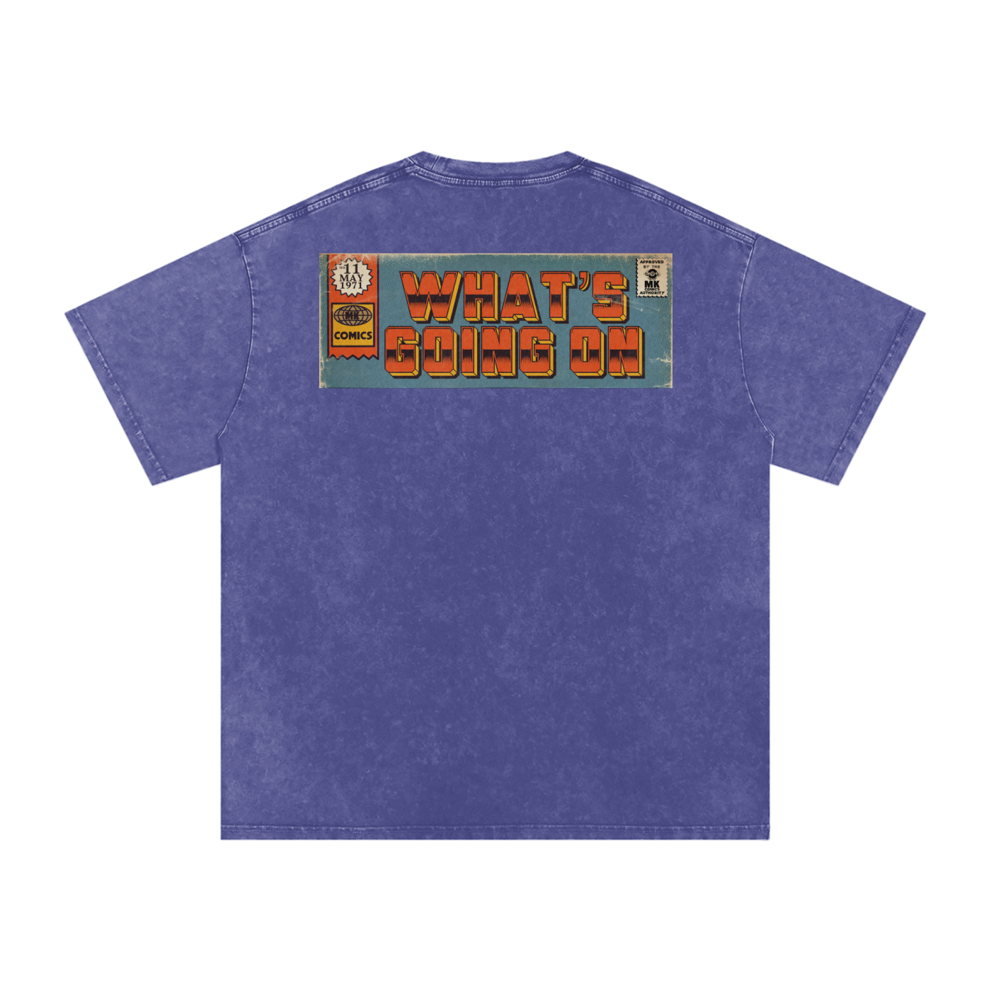 What's Going On - Snow Washed Oversized Cotton T-Shirt