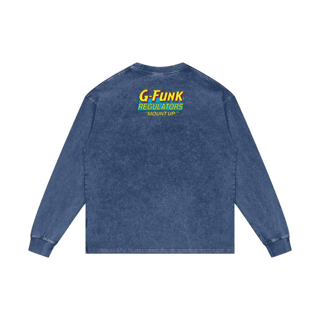 Regulate - Acid Wash Oversize Long Sleeve T-Shirt