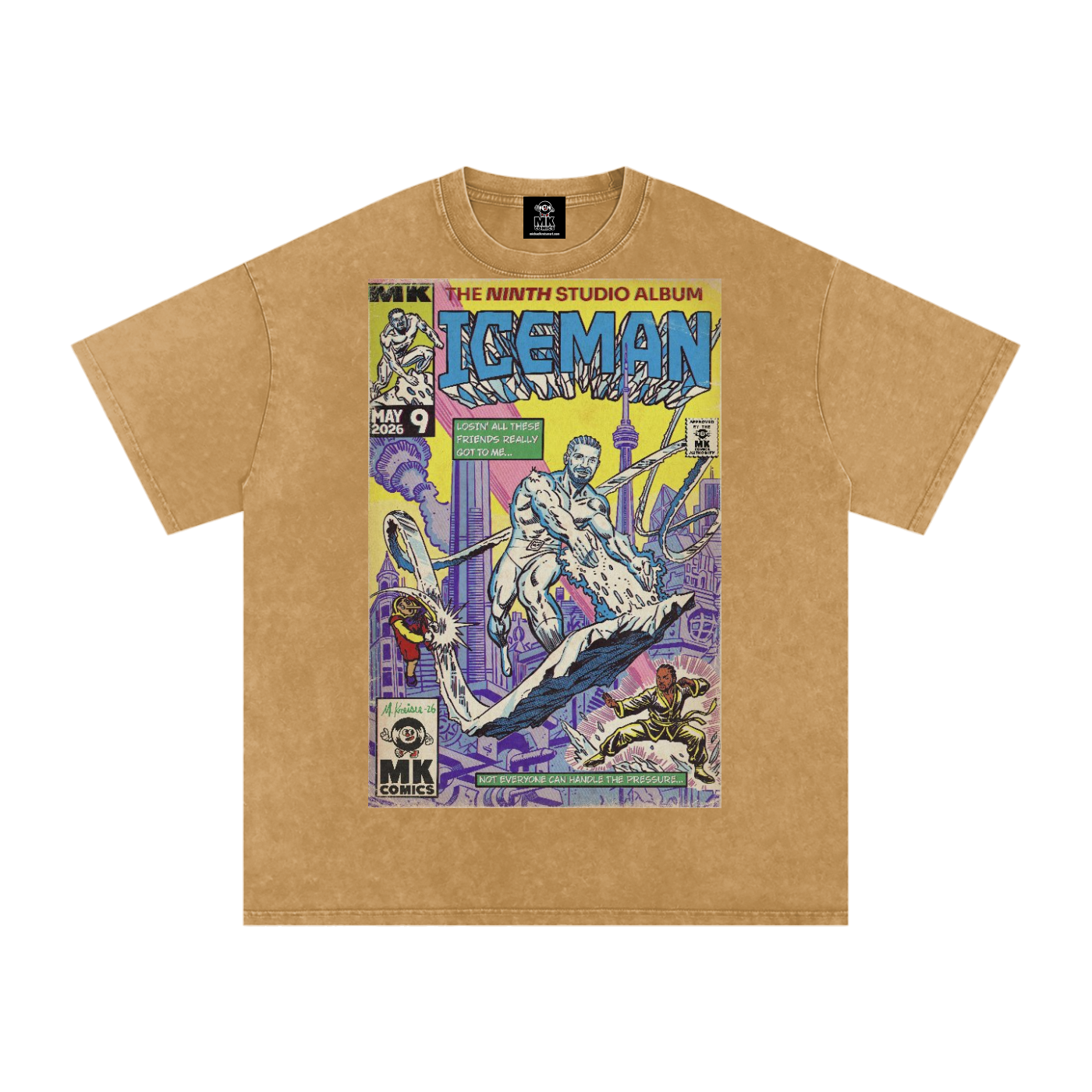 Iceman - Snow Washed Oversized Cotton T-Shirt