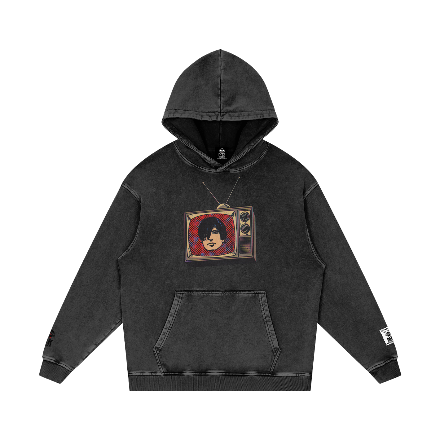 Only - Snow Washed Loose Cotton Hoodie