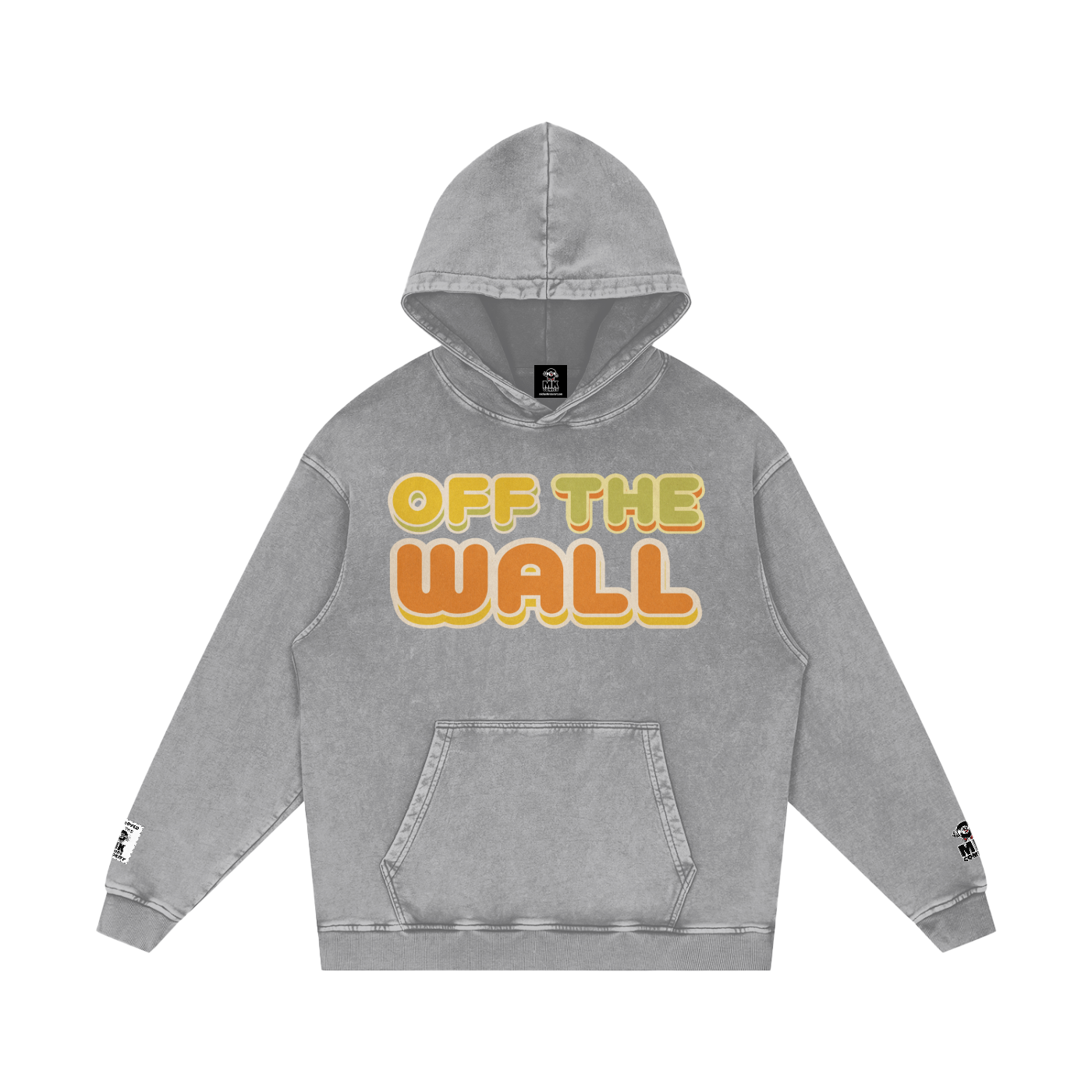 Off the Wall - Snow Washed Loose Cotton Hoodie