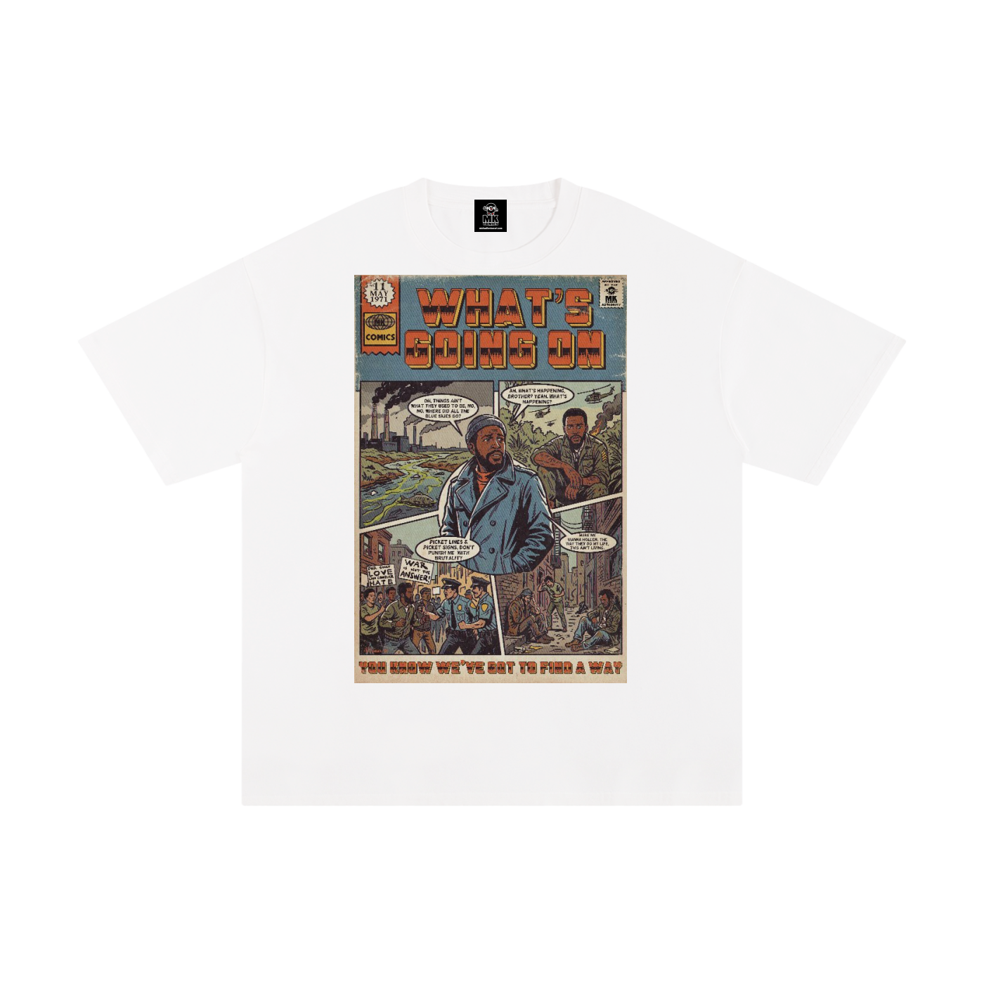 What's Going On - Unisex Pure Cotton T-Shirt