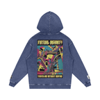 Virtual Insanity - Snow Washed Loose Cotton Hoodie