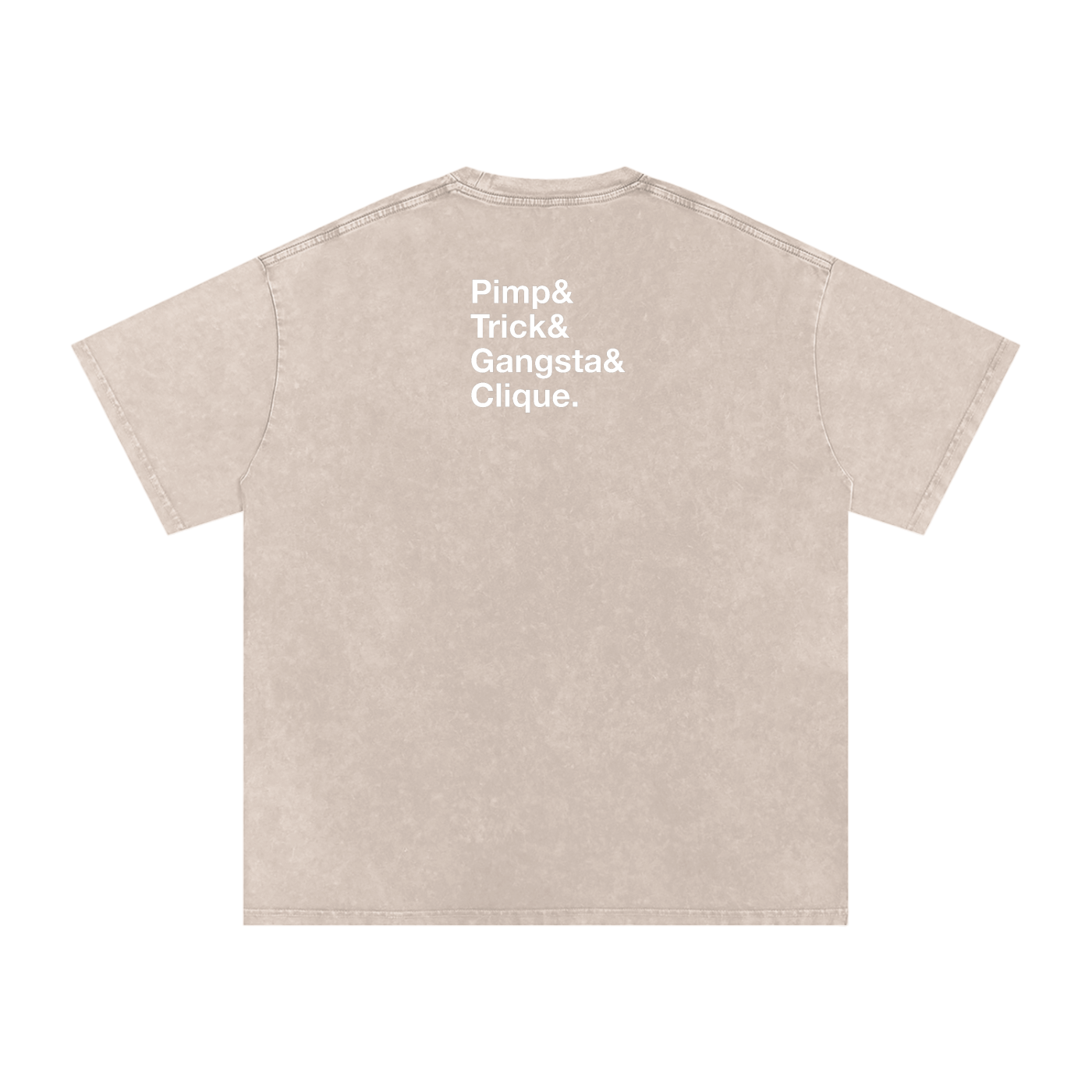 Pimp Trick Gangsta Clique - LTD RELEASE /25 - Snow Washed Oversized Cotton T-Shirt