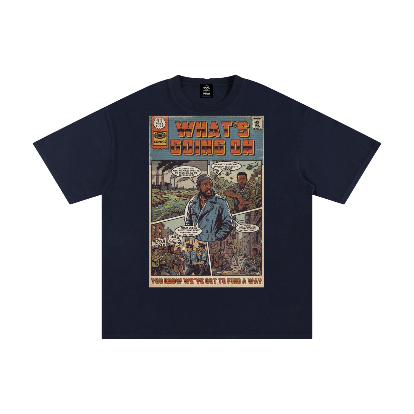 What's Going On - Unisex Pure Cotton T-Shirt