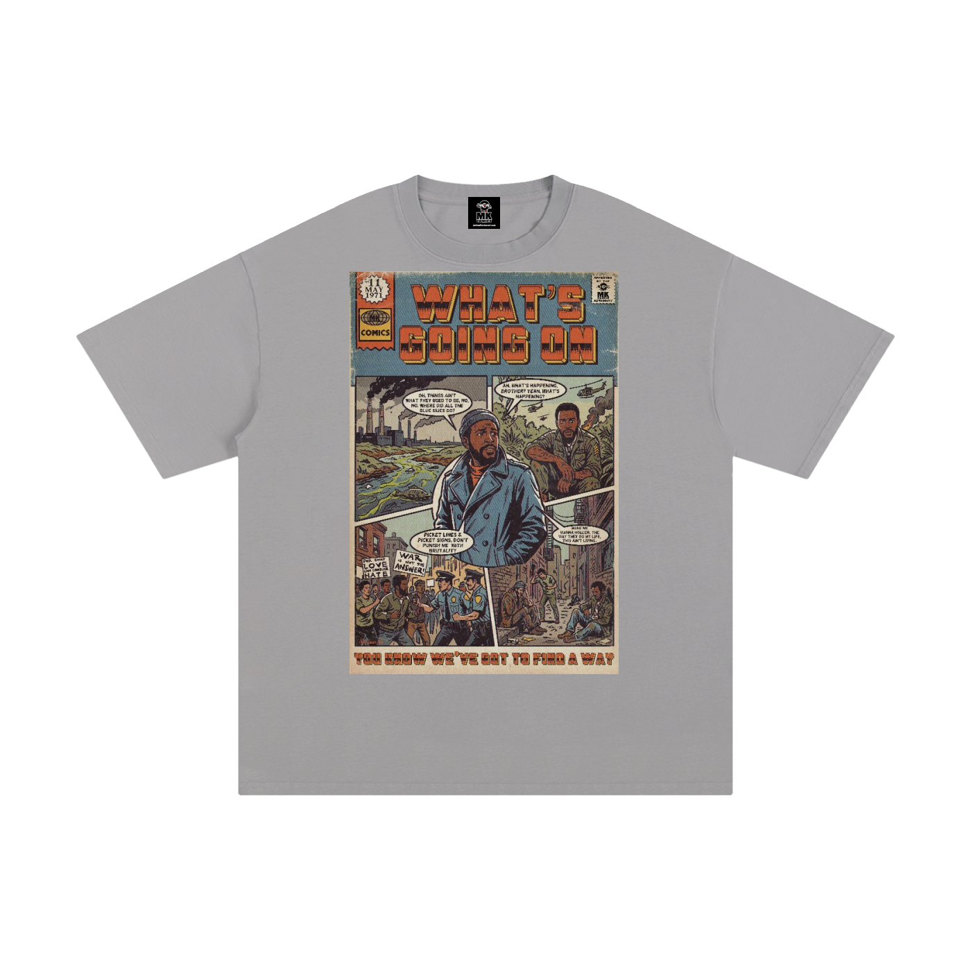 What's Going On - Unisex Pure Cotton T-Shirt