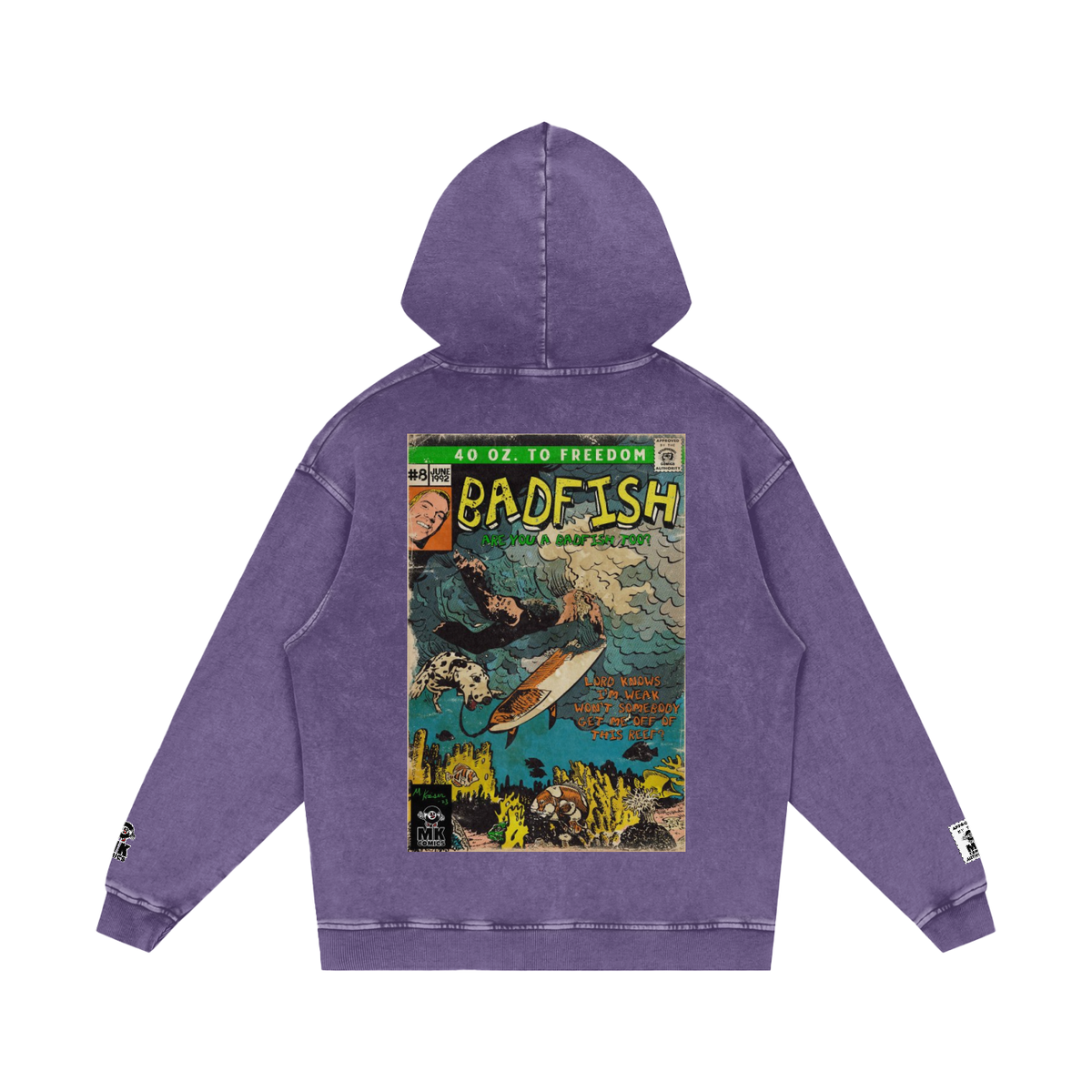 Badfish - Snow Washed Loose Cotton Hoodie