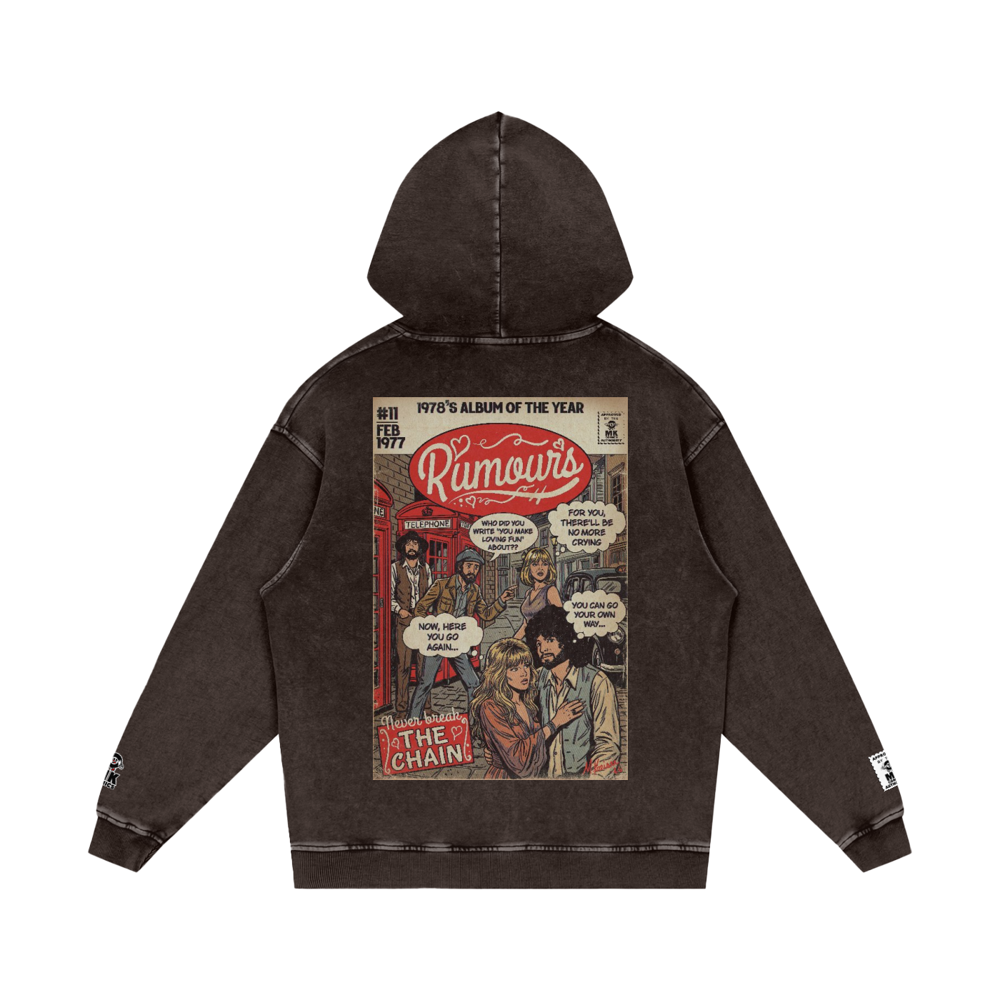 Rumours - Snow Washed Loose Cotton Hoodie
